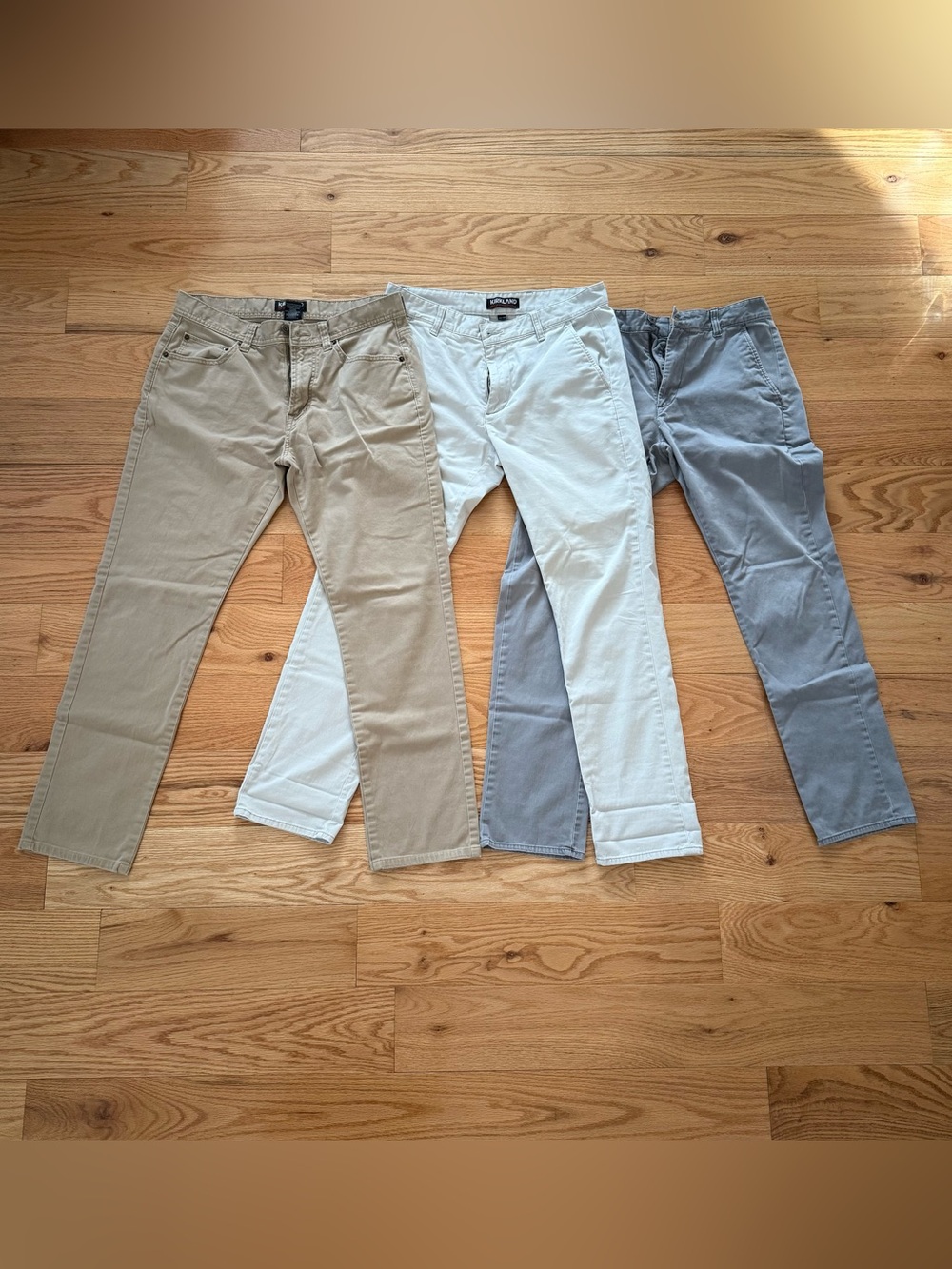 Men's Slim Chino Pants/Khakis Trio